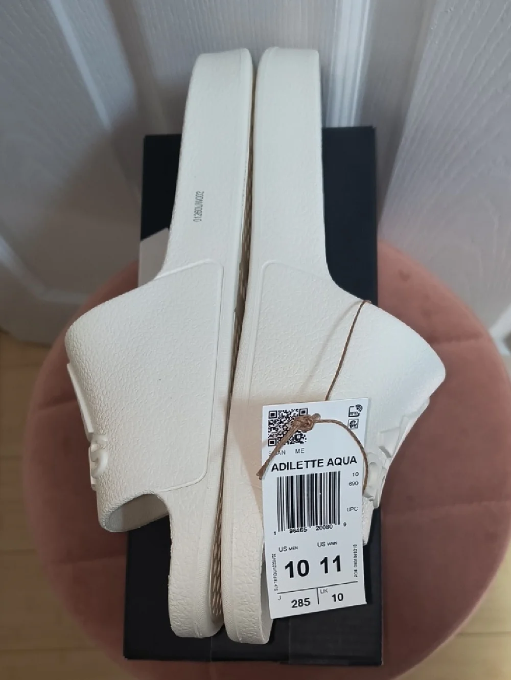 Adidas Adilette Aqua Slides Off White Size 10 NIB